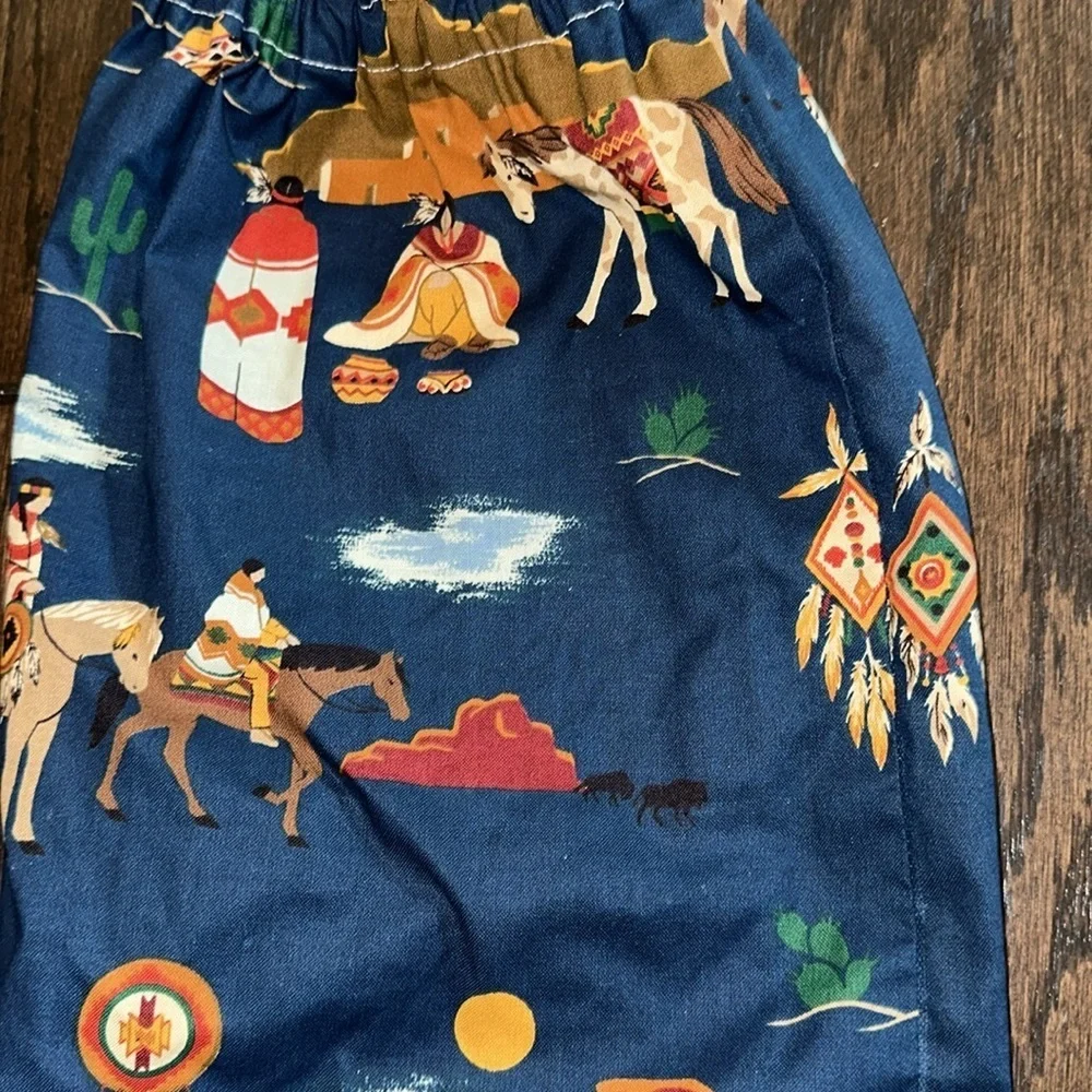 Blue Western Themed plastic bag holder handmade - Picture 4 of 6